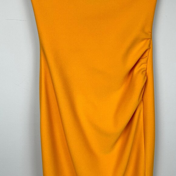 Petal and Pup Womens Whitehaven Orange Strapless Dress Midi Bodycon size 2 - Picture 5 of 14